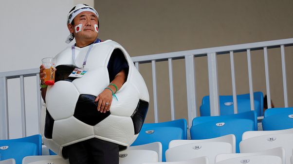 Ein japanischer Fan vor dem Spiel gegen Polen (28.06.2018) Ein japanischer Fan vor dem Spiel gegen Polen (28.06.2018)