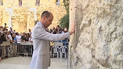Britain's Prince William visits Jerusalem's Western Wall