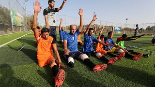 فريق كرة قدم فلسطيني من مبتوري الأطراف - رويترز