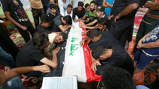 مراسم تشییع قربانیان کشتار داعش در عراق