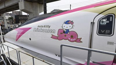 ژاپن؛ قطار سریع‌السیر «هلو کیتی» به راه افتاد