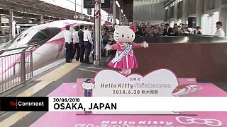 New Hello Kitty bullet train in Japan is launched