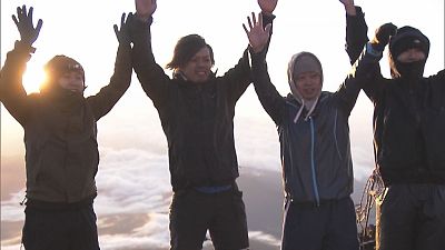 Climbing season at Mount Fuji started