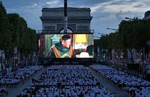 Champs Elysees transformed into open-air cinema for a night