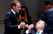 French President Emmanuel Macron Hungarian Prime Minister Viktor Orban