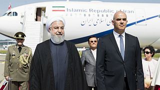 روحانی رئیس‌جمهور ایران و رئیس‌جمهور سوئیس