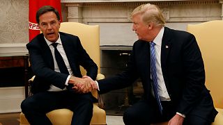 Watch: Dutch PM Rutte interrupts Trump over trade deal claims