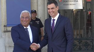 António Costa e Pedro Sánchez mostram coesão em Lisboa