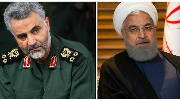 قاسم سلیمانی فرمانده سپاه قدس و حسن روحانی رئیسجمهور ایران قاسم سلیمانی فرمانده سپاه قدس و حسن روحانی رئیسجمهور ایران