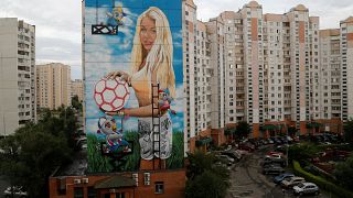 Russian commissions giant mural of his wife with Moscow public funds