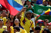 Taraftarlar İngiltere'ye elenen Kolombiya Milli Takımı'nı yalnız bırakmadı