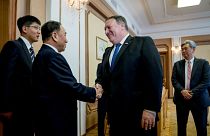 وزير الخارجية الأمريكي مايك بومبيو ويونج تشول المسؤول الكوري الشمالي 