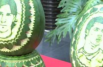 رونالدو وميسي على "البطيخ الصيني"!!