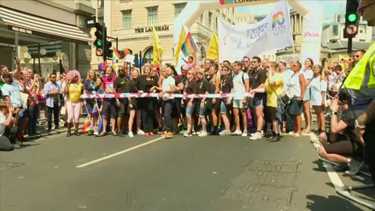 London mayor Sadiq Khan opens Pride parade