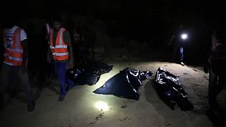 File photo of body of dead migrant being retrieved by Libyan Red Crescent
