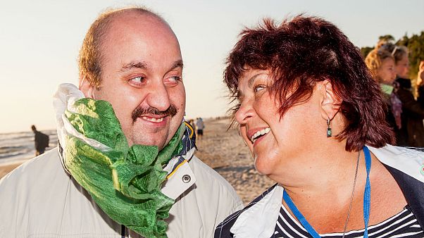 Dana with her son Paulius, now 38, who inspired her work Dana with her son Paulius, now 38, who inspired her work