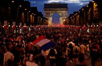 Frankreichs Fans feiern Les Bleus