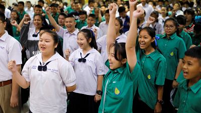 المدارس التايلاندية تحتفل بإنقاذ أطفال الكهف