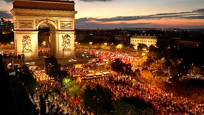 Fransa, paris, yarı final kutlamaları