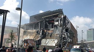 Imágenes del dramático derrumbe de un centro comercial en México