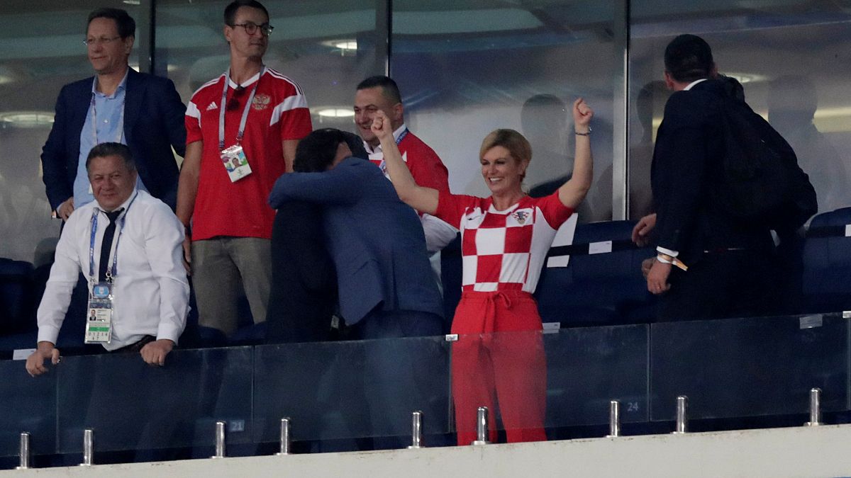 La presidenta de Croacia es la superfan de la selección