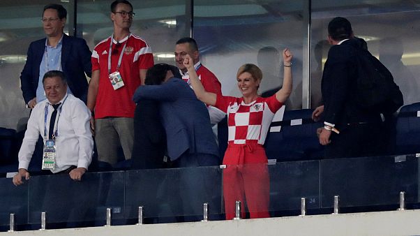 La presidenta de Croacia es la superfan de la selección La presidenta de Croacia es la superfan de la selección