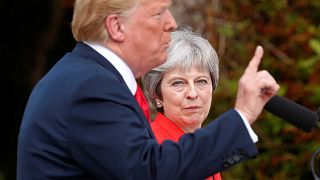 Donald Trump was in the UK for a working visit to meet with Theresa May