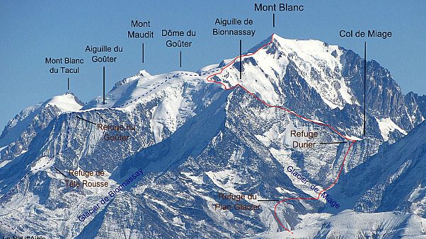 Fransa Mont Blanc Zirvesi'ne tırmanışı geçici olarak yasakladı Fransa Mont Blanc Zirvesi'ne tırmanışı geçici olarak yasakladı