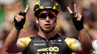 Tour de France: Dylan Groenewegen doubles up on stage eight