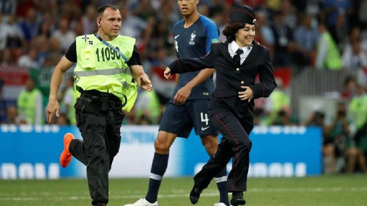 Pussy Riot invade pitch during World Cup final