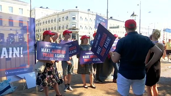 protesto, Trump, Putin, Helsinki Zirvesi protesto, Trump, Putin, Helsinki Zirvesi