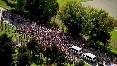 Croatia World Cup team get hero's welcome in Zagreb