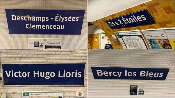 "Deschamps Elysée": Pariser Metro feiert WM-Sieg mit Wortspielen "Deschamps Elysée": Pariser Metro feiert WM-Sieg mit Wortspielen
