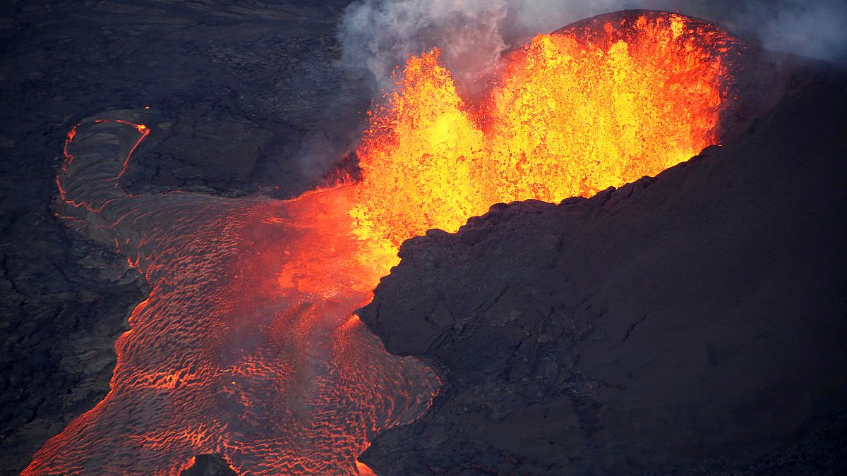 Der Vulkan Kulauea Anfang Juni