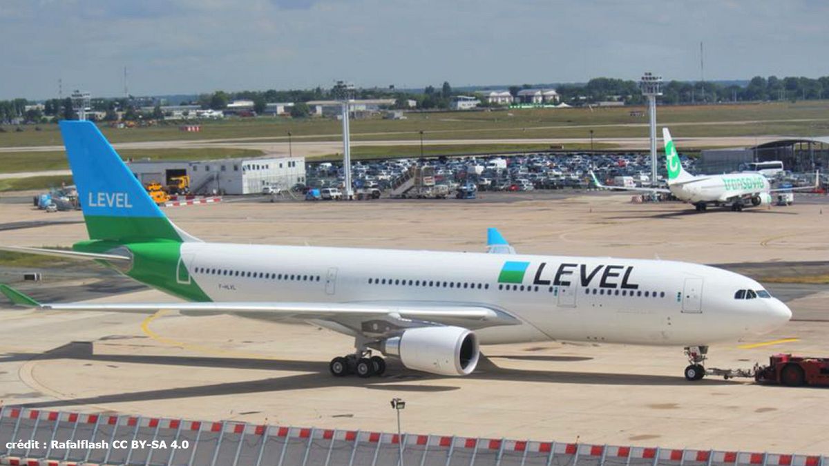 un Airbus A330 de la compagnie LEVEL