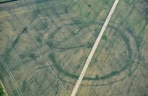 Cropmarks of a large prehistoric enclosure in the Vale of Glamorgan