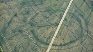 Cropmarks of a large prehistoric enclosure in the Vale of Glamorgan