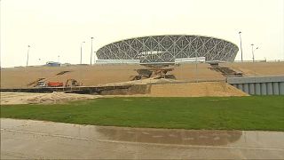 Estádio do Mundial danificado por chuvas fortes