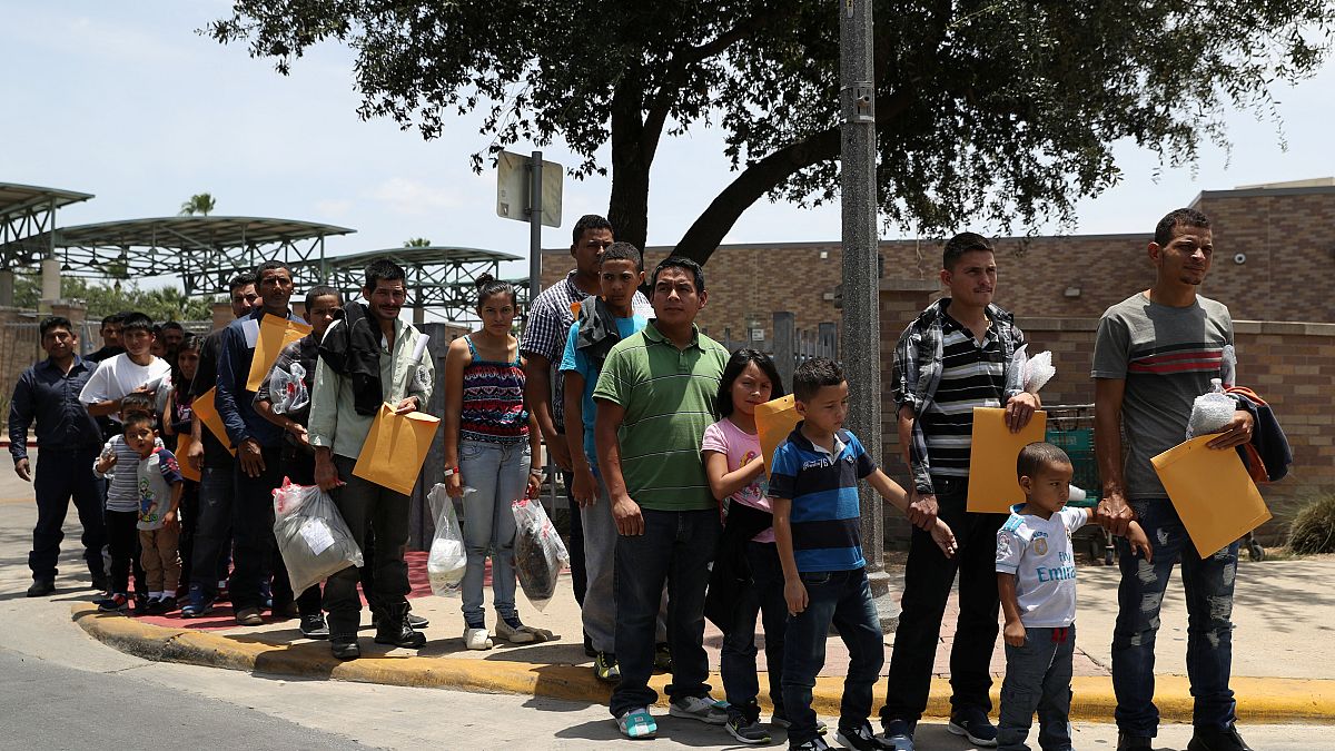 Undocumented immigrant families in McAllen, Texas, U.S., July 4, 2018