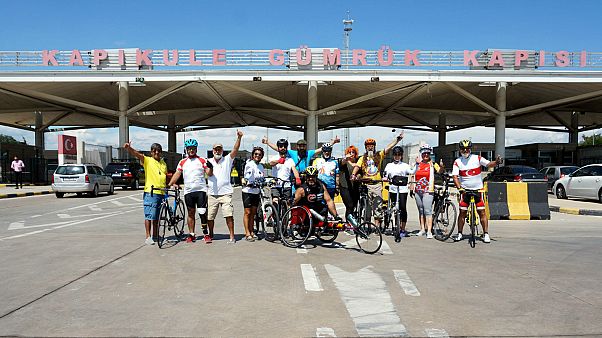 engelli bisikletçi sporcular, kapıkulu gümrük kapısı engelli bisikletçi sporcular, kapıkulu gümrük kapısı