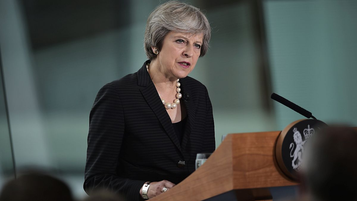 Theresa May in Belfast, Northern Ireland on July 20, 2018. 