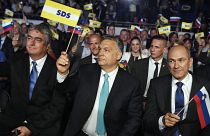 Orbán Viktor Janez Jansa pártjának rendezvényén májusban