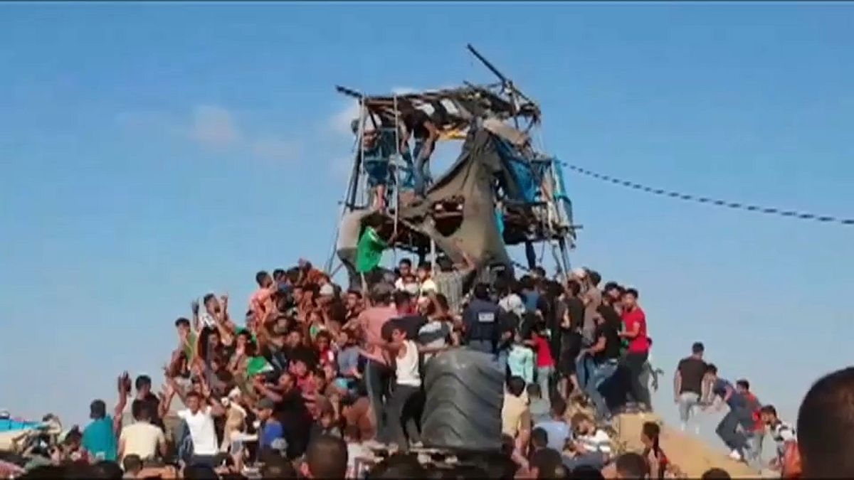 فيديو: مقتل 4 فلسطينيين وجندي إسرائيلي في اشتباكات في غزة