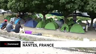 Nantes : un camp de migrants en plein centre-ville