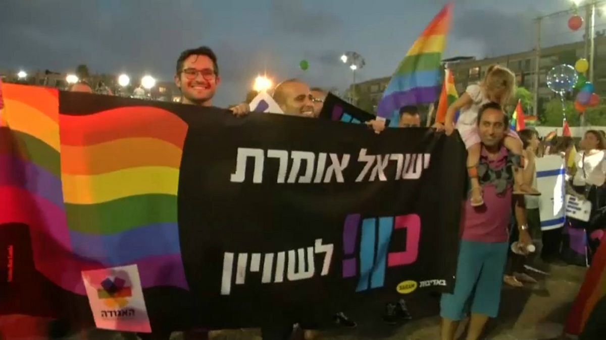 israil protesto lgbt hakları