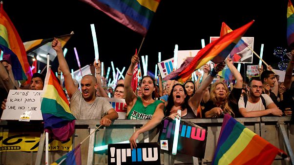 Massenproteste für LGBT-Rechte in Israel Massenproteste für LGBT-Rechte in Israel