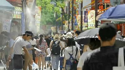 japonya, su döken insanlar, aşırı sıcaklar