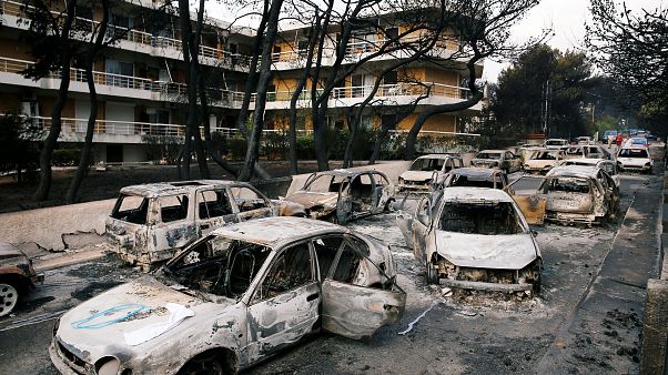 Uydu görüntüleriyle Yunanistan'daki yangın Uydu görüntüleriyle Yunanistan'daki yangın