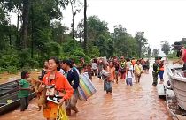 Laos, baraj kazası sonrası sel felaketi mağdurları