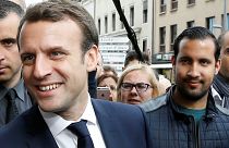 Fransa Cumhurbaşkanı Emmanuel Macron ve danışmanı Benalla